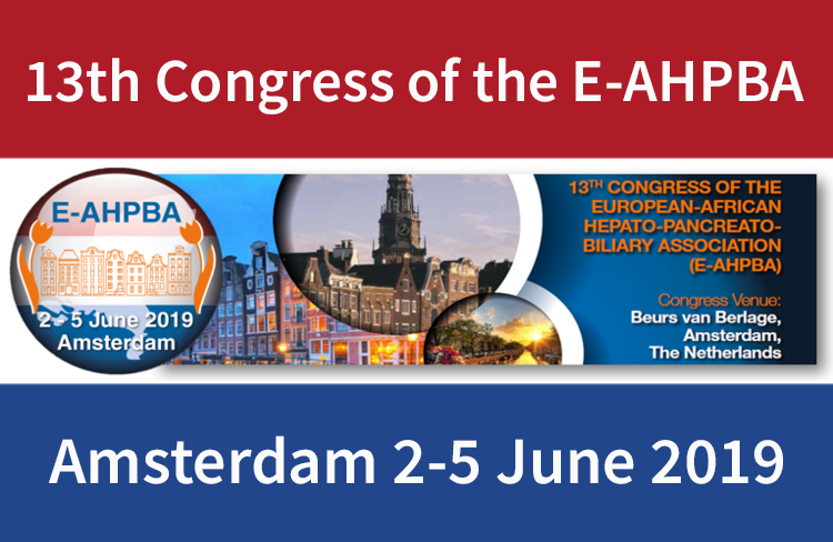 Congress Of The E-AHPBA, 2 – 5 June 2019, Amsterdam, The Netherlands.