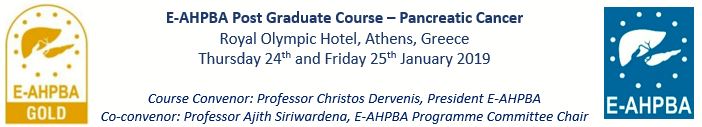 E-AHPBA Post Graduate Course: Pancreatic Cancer – The Early Registration Is Deadline Is 2 Weeks Away, Register Before The 7th December To Secure Your Place At The Early Fee.