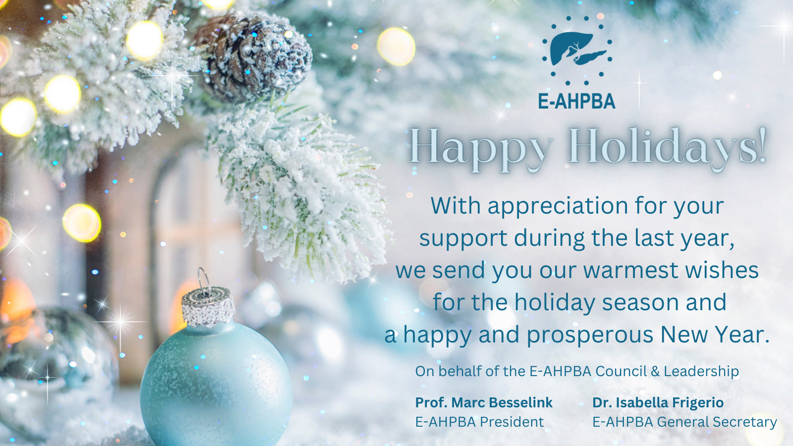 Festive Greetings From E-AHPBA Council